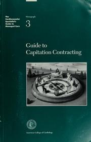 Cover of: Guide to capitation contracting.