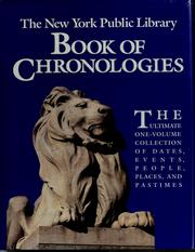 Cover of: The New York Public Library book of chronologies by Bruce Wetterau
