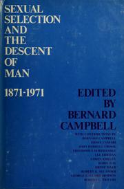 Cover of: Sexual selection and the descent of man, 1871-1971.