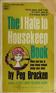 Cover of: The I hate to housekeep book.