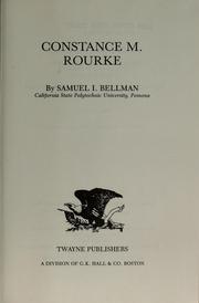 Cover of: Constance M. Rourke