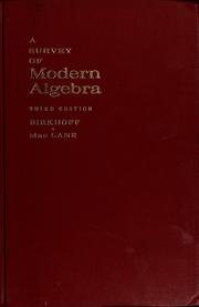 Cover of: A Survey of Modern Algebra