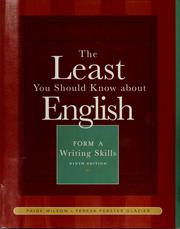 Cover of: The least you should know about English: writing skills : form A