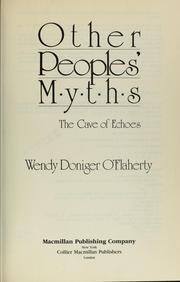 Cover of: Other Peoples' Myths by Wendy Doniger O'Flaherty