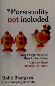 Cover of: Personality not included: why companies lose their authenticity--and how great brands get it back