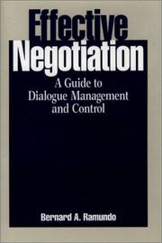 Cover of: Effective negotiation: a guide to dialogue management and control
