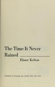 Cover of: The time it never rained.