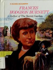 Cover of: Frances Hodgson Burnett: author of The secret garden