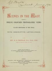 Cover of: Scenes in the East by H. B. Tristram