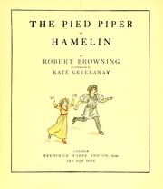 Cover of: The pied piper of Hamelin ...