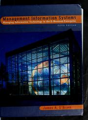 Cover of: Management information systems by James A. O'Brien