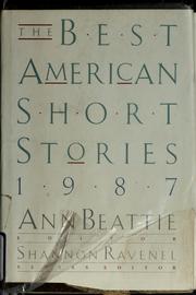 Cover of: The best American short stories 1987