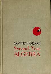 Cover of: Contemporary second-year algebra