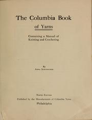 The Columbia book of yarns by Anna, Schumacker