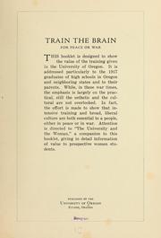 Cover of: Train the brain for peace or war ...