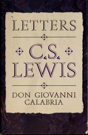 Cover of: Letters by C.S. Lewis