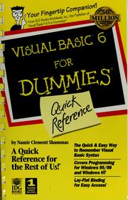 Cover of: Visual Basic 6 for dummies: quick reference