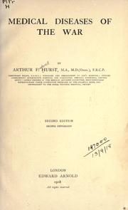 Cover of: Medical diseases of the war