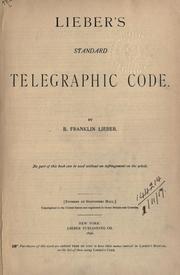Cover of: Standard telegraphic code