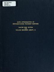 Cover of: Rapid approximation of servomechanism transient response | Walter Buel Patton