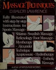 Cover of: Massage techniques