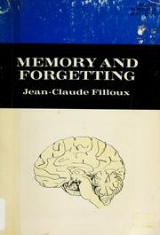 Cover of: Memory and forgetting