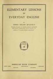 Cover of: Elementary lessons in everyday English