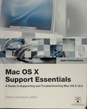 Cover of: Mac OS X support essentials
