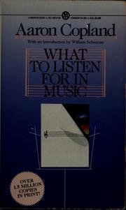 Cover of: What to Listen for in Music