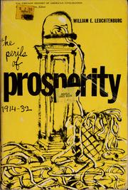Cover of: Perils of Prosperity, 1914-32.