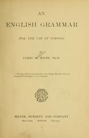Cover of: An English Grammar for the Use of Schools