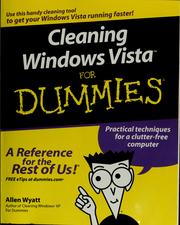 Cover of: Cleaning Windows Vista for dummies