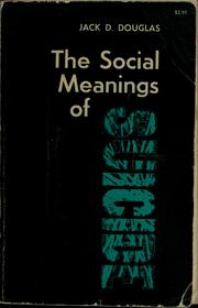 Cover of: The social meanings of suicide