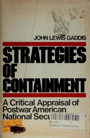 Cover of: Strategies of containment: a critical appraisal of postwar American national security policy