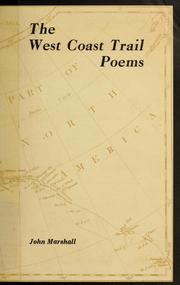 Cover of: The West Coast trail poems