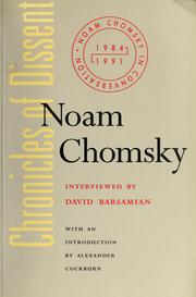 Cover of: Chronicles of dissent by Noam Chomsky