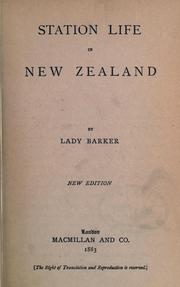Station life in New Zealand by Mary Anne Barker