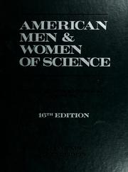 Cover of: American Men and Women of Science