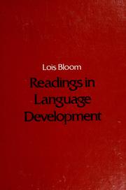Cover of: Readings in language development by Lois Bloom, editor.