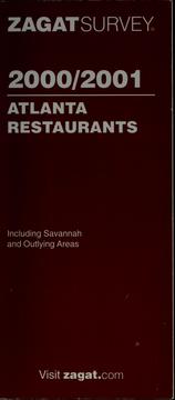 Atlanta restaurants by Zagat Survey (Firm)