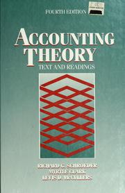 Cover of: Accounting theory by [edited by] Richard G. Schroeder, Myrtle Clark, Levis D. McCullers.