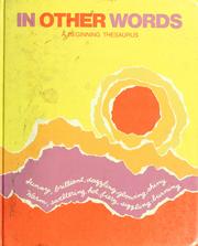 Cover of: In Other Words: A Beginning Thesaurus