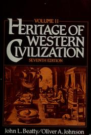 Cover of: Heritage of western civilization by edited by John L. Beatty, Oliver A. Johnson.