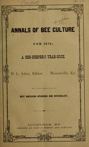 A bee-keeper's year-book ... by Adair, D. L.,