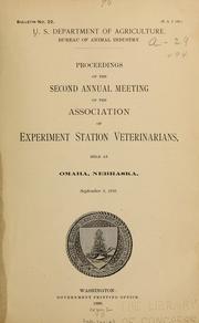 Cover of: Proceedings of the...annual meeting by Association of experiment station veterinarians. [from old catalog]