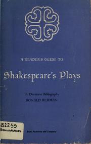 Cover of: A reader's guide to Shakespeare's plays: a discursive bibliography.
