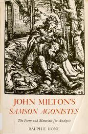 Cover of: Samson Agonistes by John Milton