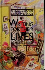 Cover of: Writing for their lives by Gillian E. Hanscombe