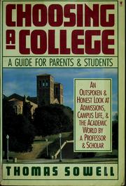 Cover of: Choosing a college: a guide for parents and students