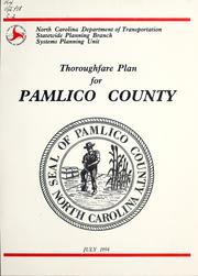 Cover of: Thoroughfare plan for Pamlico County, North Carolina